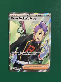 Team Rockets Petrel Ultra Rare Card 226/182 Destined Rivals Pokemon - Image 1