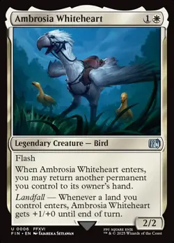 MTG Final Fantasy 0006 Ambrosia Whiteheart Uncommon FOIL NM - Image 1
