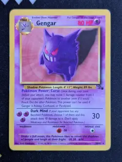 Gengar 20/62 Fossil Pokemon LP Unlimited - Image 1