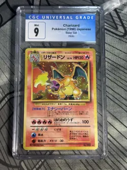 Charizard CGC 9 1996 Pokemon Japanese #006 Base Set Holo 5075 - Image 1
