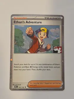 Swirl - Ethan's Adventure 165/182 Prize Pack Play Pokemon Stamped Cosmo Holo - Image 1