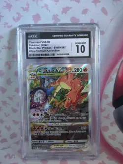 CGC 10 GEM Charizard VSTAR SWSH262 Premium Collection Black Star Promo Pokemon - Image 1