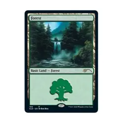 WOTC MtG Magic the Gathering Forest (109) (R) (Foil) EX - Image 1