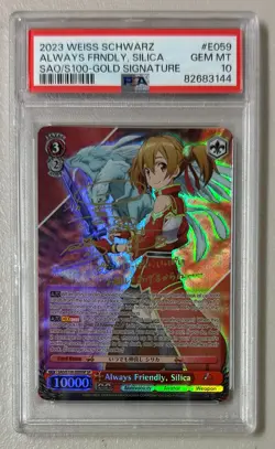 PSA 10 Weiss Schwarz Always Friendly, Silica Gold Signature - Image 1