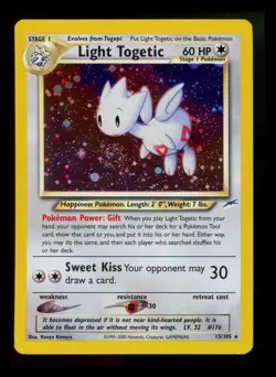 Light Togetic 15/105 Neo Destiny 2000 Holo Rare WOTC Pokemon Card TCG - Image 1