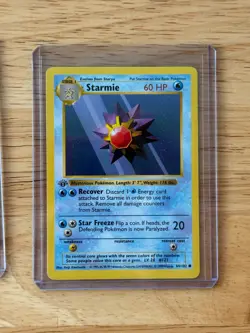 Pokemon Card - Starmie Base Set (Shadowless) 64/102 Common 1st Edition - Image 3