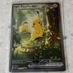Pokemon Pikachu EX Full Art 276/217 ASC Rare Holo 200 HP Electric Card - Image 1