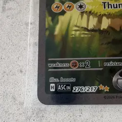 Pokemon Pikachu EX Full Art 276/217 ASC Rare Holo 200 HP Electric Card - Image 4