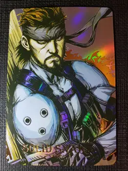 Metal Gear Solid Solid Snake Rainbow Foil Holographic Character Art Card Figure - Image 1