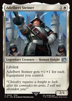 MTG Final Fantasy 0003 Adelbert Steiner Legendary Creature Uncommon FOIL NM - Image 1