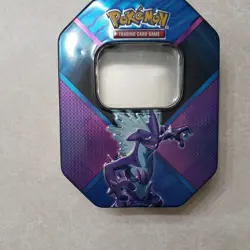 Pokemon Toxtricity Tin Storage Box Trading Card Game Metal Purple Blue Black - Image 1