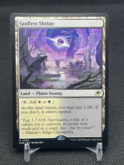 MTG Godless Shrine 254 Regular Rare Edge of Eternities EOE - Image 1