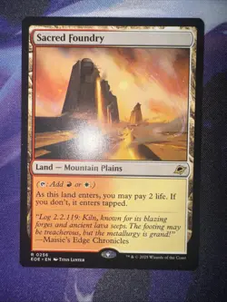 MTG Sacred Foundry Edge of Eternities Regular (NM) - EOE 0256 - Image 2