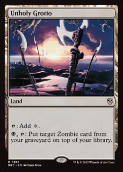 MTG Unholy Grotto ** Aetherdrift Commander ** English (NM) - Image 1