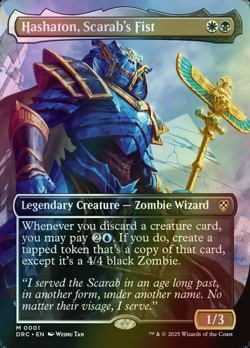 MTG Hashaton, Scarab's Fist Borderless Foil ** Aetherdrift Commander ** En (NM) - Image 1