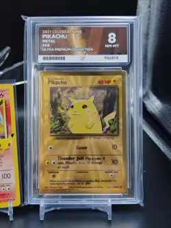 Pokemon 25th Celebrations UPC Metal Charizard & Pikachu ACE 8 + Holo Charizard - Image 3