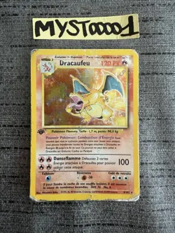 Carte Pokemon Dracaufeu 4/102 Edition 1 Set De Base Wizards Francais OCCASION - Image 1