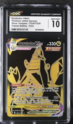Pokemon Duraludon VMAX TG30/TG30 Silver Tempest Holo Rare PSA CGC 10 Deutsch - Image 1