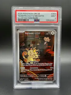 Team Rockets Mauzi 203/182 Ewige Rivalen PSA 9 MINT Pokemon Karte Deutsch - Image 1