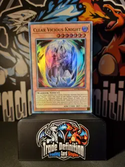 YuGiOh Maze of the Master Clear Vicious Knight MZTM EN040 Super Rare - Image 1