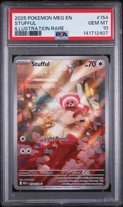 2025 Pokemon Mega Evolution Stufful Illustration Rare #154/132 PSA 10 GEM MINT - Image 3