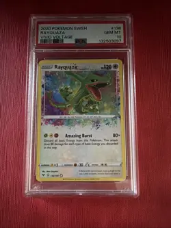 Rayquaza 138/185 Amazing Rare Vivid Voltage 2020 Pokemon Card PSA 10 Gem Mint - Image 1