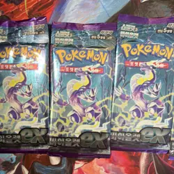Pokemon Violet EX Booster Packs Korean Miraidon 5 Packs TCG Nintendo Card Stock - Image 2