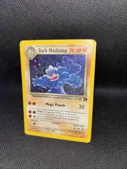 Vintage Pokemon Card Holo Team Rocket Dark Machamp 10/82 - Image 3
