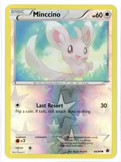 Minccino Reverse Holo 84/98 Emerging Powers Pokemon Card - Image 1