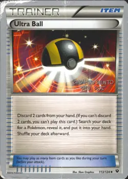 Ultra Ball 113/124 (Shunto Sadahiro) Pokemon Card HP - Image 1