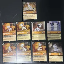 Disney Lorcana 9 Card Lot Holo Pongo Patch Lucky Rolly Dalmatian First Chapter - Image 1