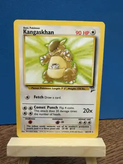 Pokemon TCG Kangaskhan 26/130 Base Set 2 Rare WOTC Vintage Card - Image 1