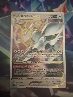 Pokemon TCG Arceus VSTAR Metal Card 123/172 Arceus Premium Collection Metal Card - Image 1