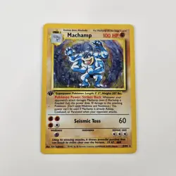 Machamp 8/102 1st Edition NM Holo Rare Base Set Pokemon Card 1999 WOTC - Image 1