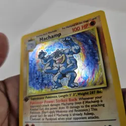 Machamp 8/102 1st Edition NM Holo Rare Base Set Pokemon Card 1999 WOTC - Image 3