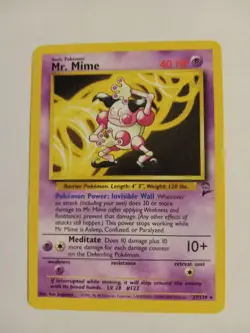 10 Base Set 2 Pokemon Cards! Mr. Mime, Haunter, Abra + Other Psychic Cards - Image 1