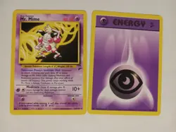 10 Base Set 2 Pokemon Cards! Mr. Mime, Haunter, Abra + Other Psychic Cards - Image 2