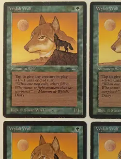 Magic the Gathering - 4 x Wyluli Wolf - Playset - Arabian Nights - MtG - Image 2