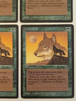 Magic the Gathering - 4 x Wyluli Wolf - Playset - Arabian Nights - MtG - Image 5