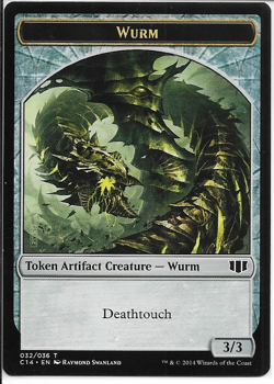Wurm Token - Deathtouch Goat Token 2014 LP | MTG 032/036 & 003/036 - Image 1