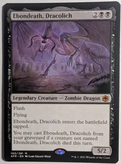 Ebondeath, Dracolich x1 Adventures in the Forgotten Realms MTG LP/NM - Image 1