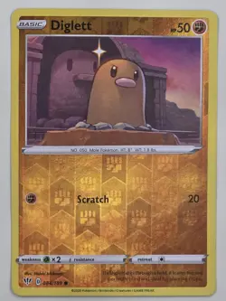 Diglett - 084/189 - SWSH03: Darkness Ablaze - POKEMON REVERSE HOLO - Image 1