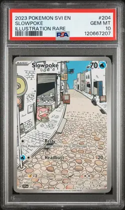 2023 POKEMON SVI EN-SCARLET & VIOLET ILLUSTRATION RARE #204 SLOWPOKE PSA 10 - Image 1