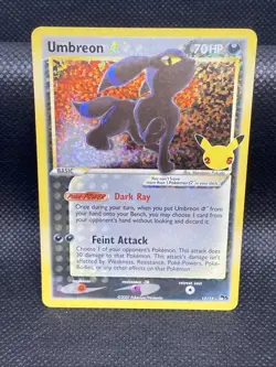 Pokemon Umbreon Star Holo 70 HP 17/17 Celebrations Classic Collection - Image 1