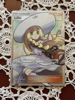 Pokemon TCG Sun & Moon Base Set Full Art Holo Rare Trainer Lillie 147/149 - Image 1
