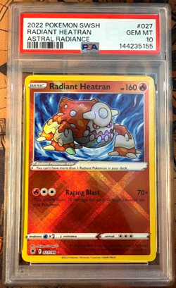 RADIANT HEATRAN #027 - PSA 10 Gem Mint - Astral Radiance - RARE Pokemon TCG - Image 1