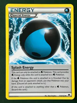 Splash Energy #113 Breakpoint Pokemon Non Holo 2016 LP - Image 1