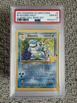 Pokemon Blastoise Celebrations Classic Coll. Base Set Holo Rare #2 PSA 10 - Image 1