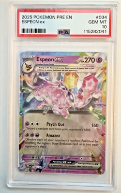 Pokemon TCG Espeon EX 034/131 Prismatic Evolutions PSA 10 - Image 1