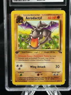 Aerodactyl #16 Non Holo 1st Edition Fossil 1999 Pokemon CGC 8.5 🦖 - Image 2